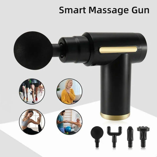 Premium 4-in-1 Deep Tissue Massage Gun – 6 Speed Percussion Muscle Massager for Neck, Back, Shoulder & Wrist Pain Relief