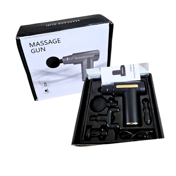 Premium 4-in-1 Deep Tissue Massage Gun – 6 Speed Percussion Muscle Massager for Neck, Back, Shoulder & Wrist Pain Relief