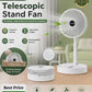 Rechargeable Telescopic Stand Fan – Portable, Adjustable & Powerful Cooling